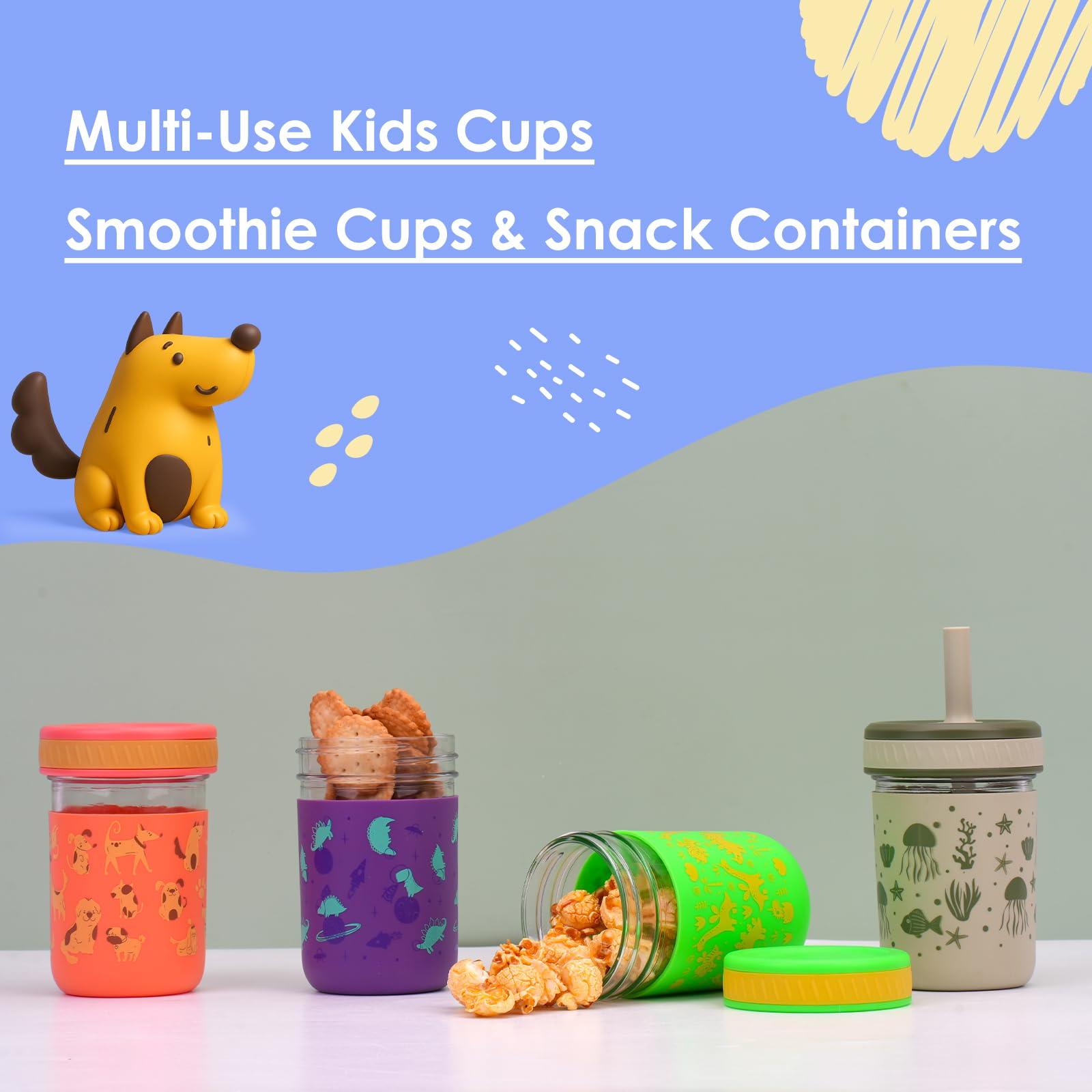 Sursip glass cups are detachable and top-rack dishwasher safe for easy cleaning.