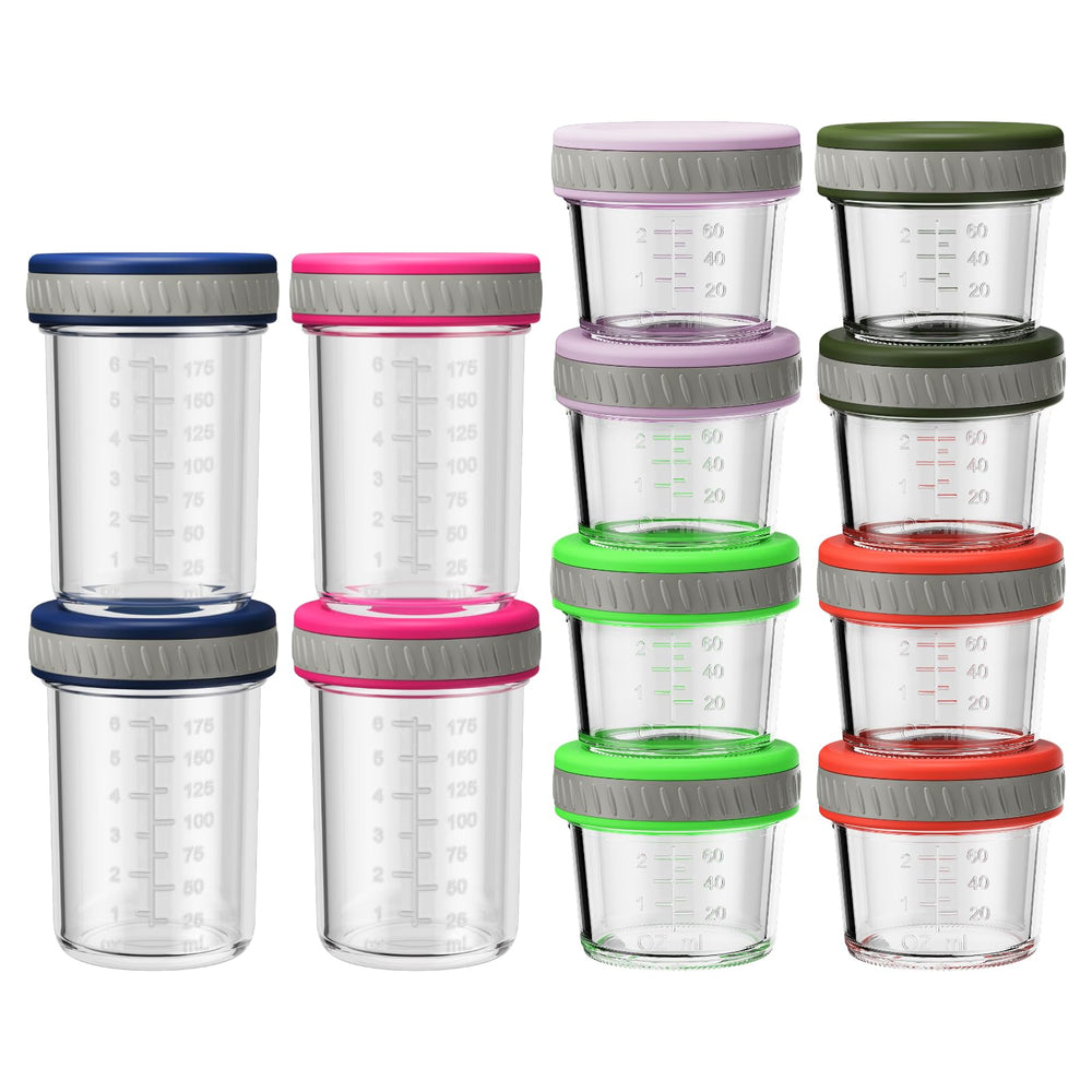 Sursip glass 4oz baby-food jar front view for fresh puree and on-the-go meals