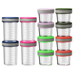 Sursip glass 4oz baby-food jar front view for fresh puree and on-the-go meals