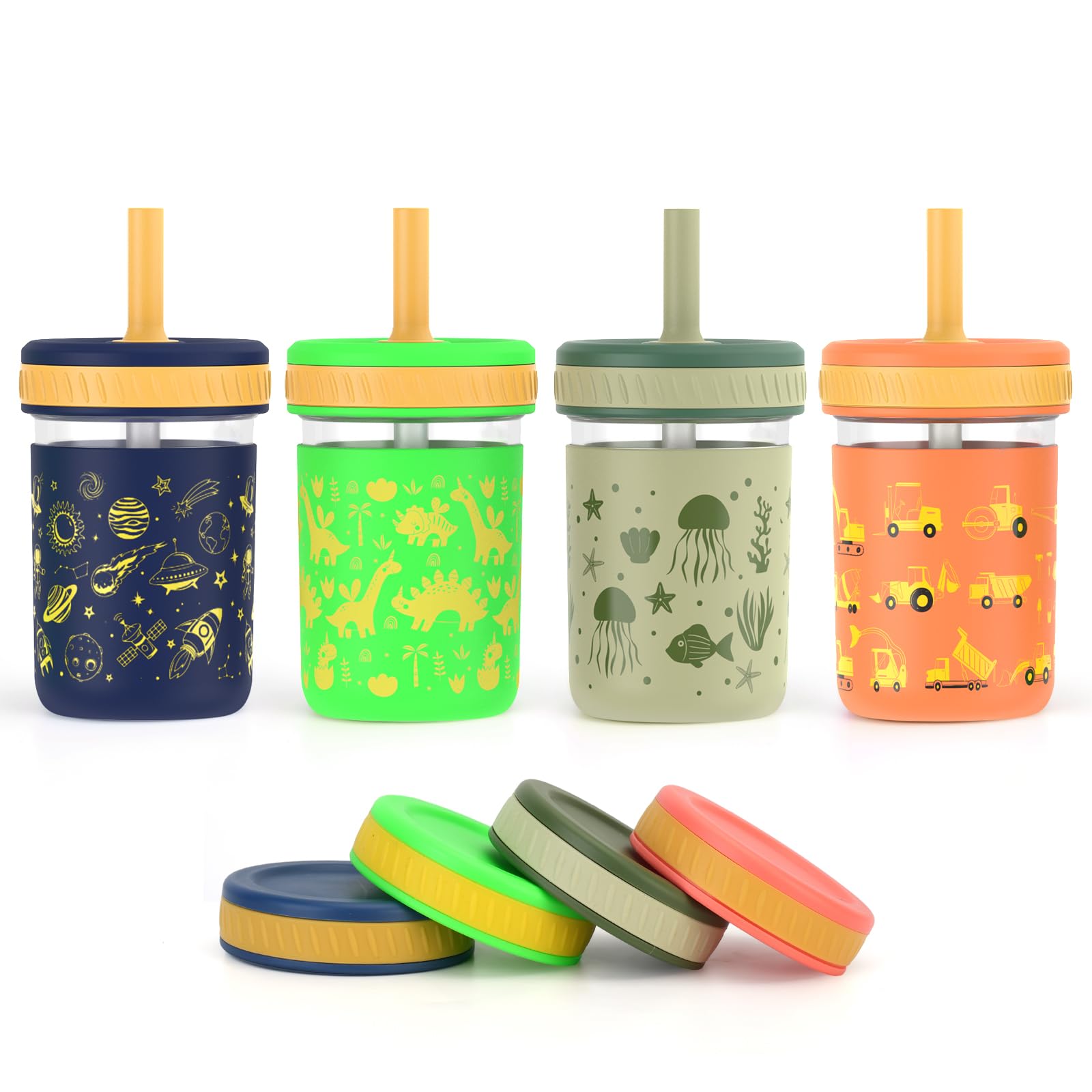 Sursip toddler glass sippy cup with straw lid for safe daily use.