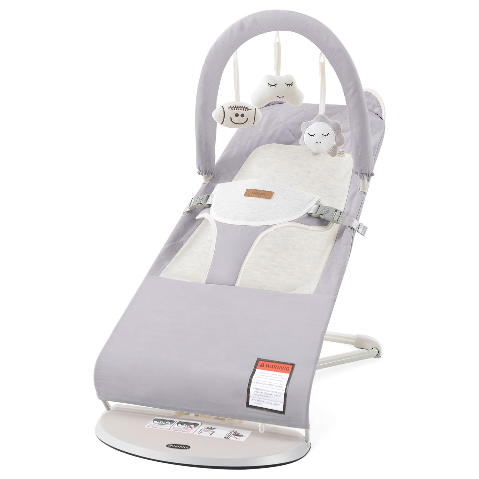 Susomx Baby Bouncer with foldable design for easy storage and travel convenience