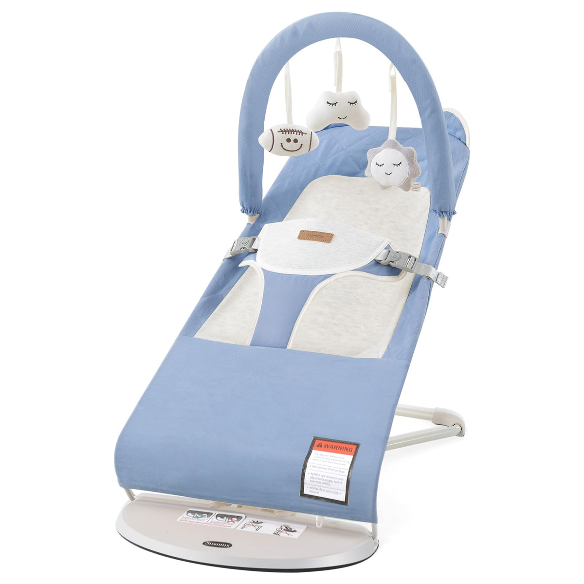 Susomx baby bouncer in compact foldable form for easy travel and storage