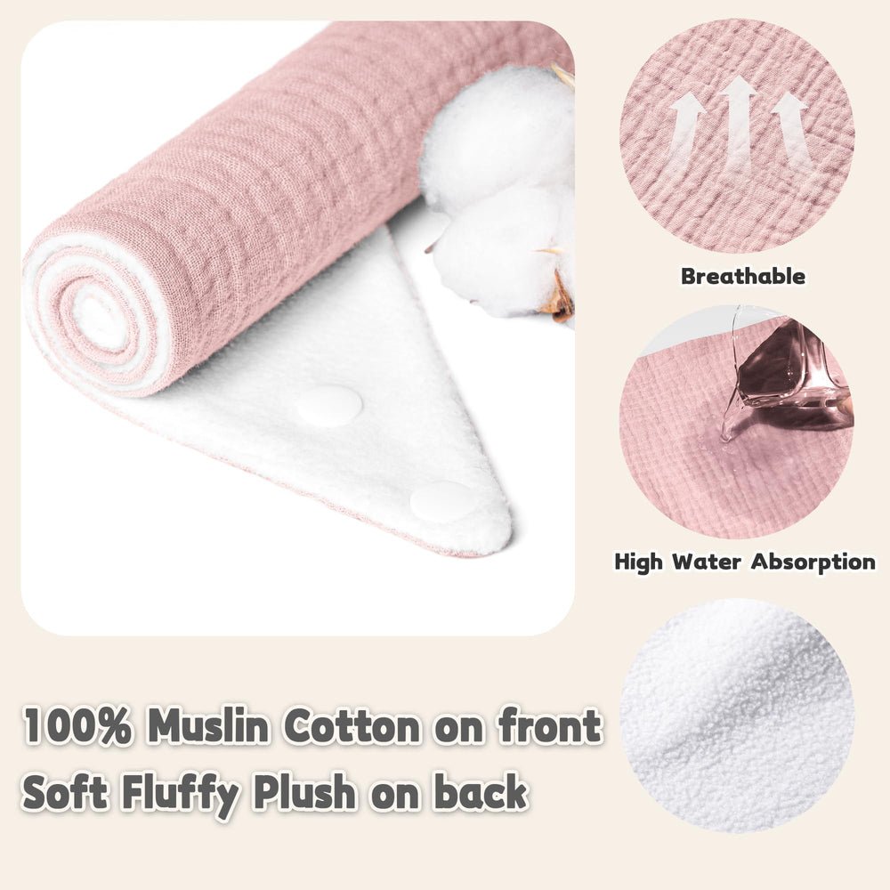 Susurration adjustable bib with quick snaps fits growing babies comfortably.