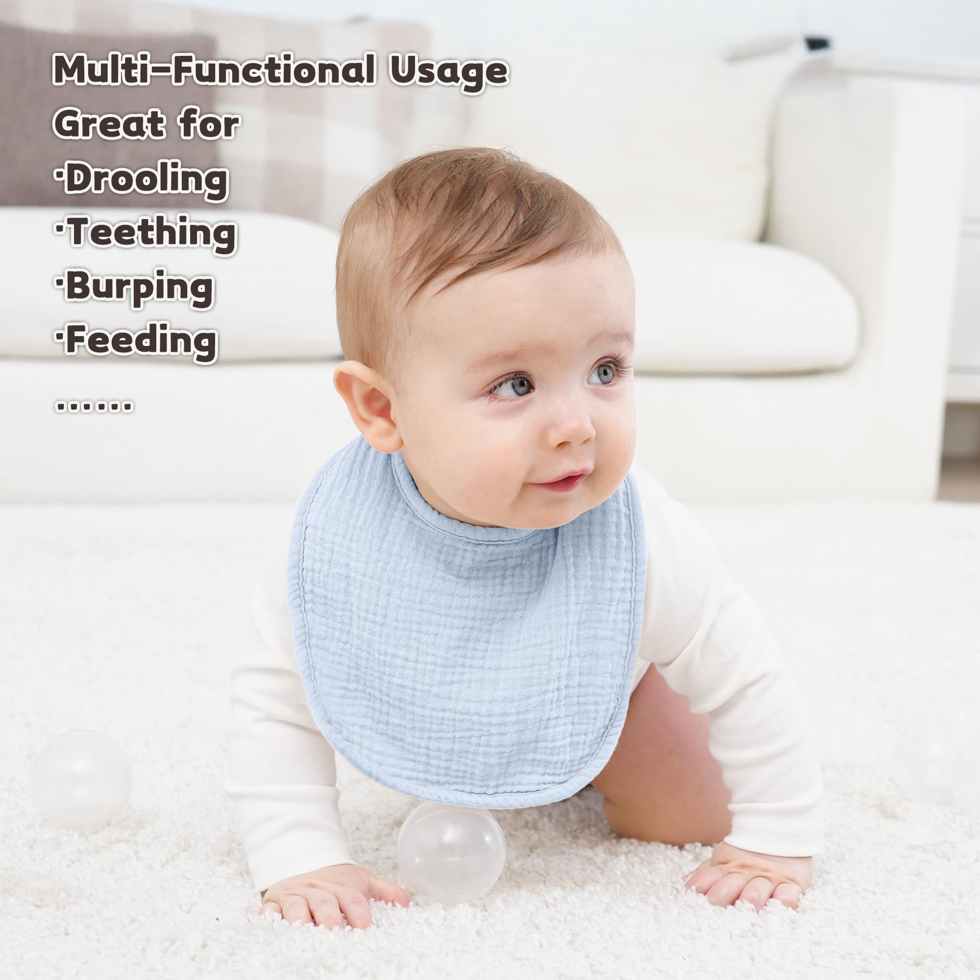 Susurration easy-care bib — machine washable for busy parents.