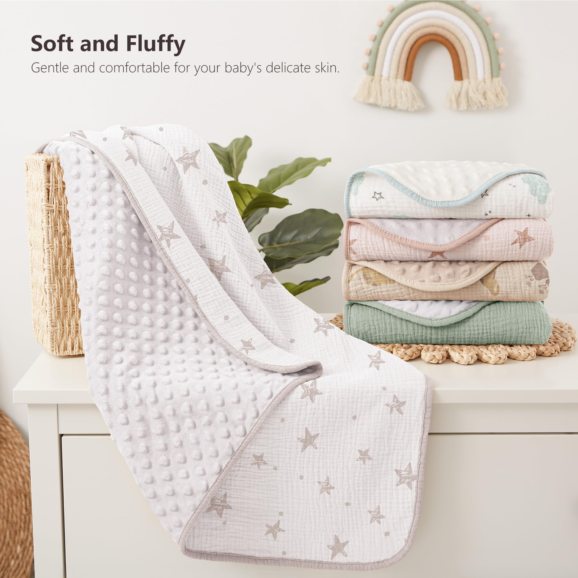 Susurration baby blanket machine washable for easy care