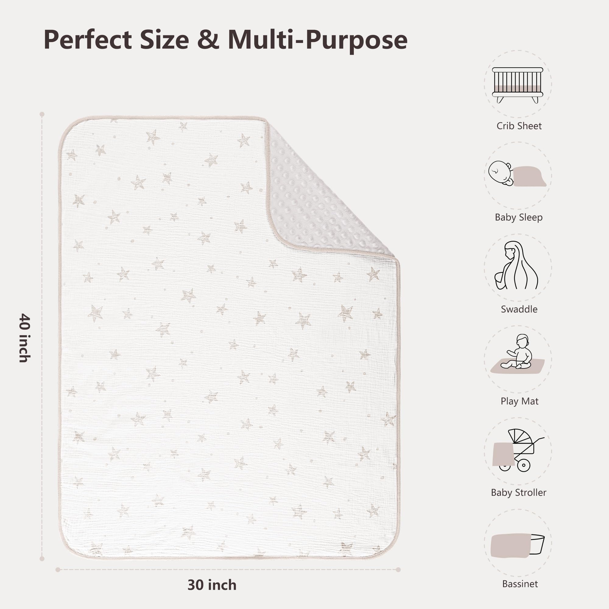 Susurration baby blanket ideal as a receiving blanket for newborns