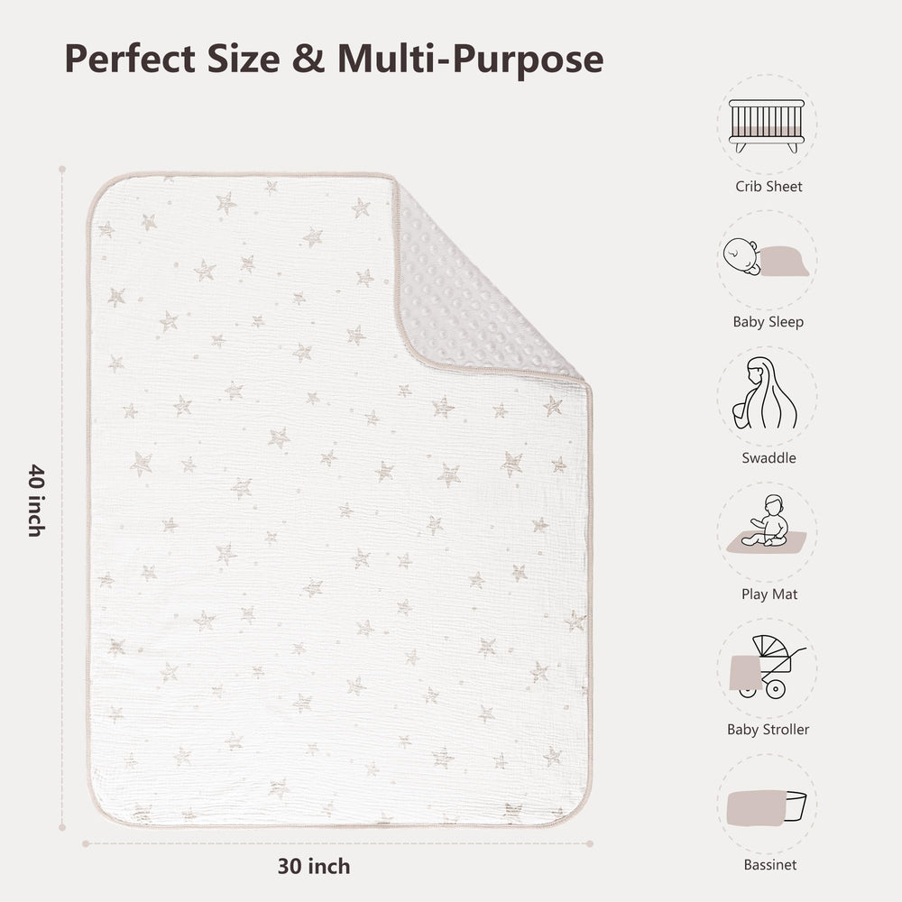 Susurration baby blanket ideal as a receiving blanket for newborns