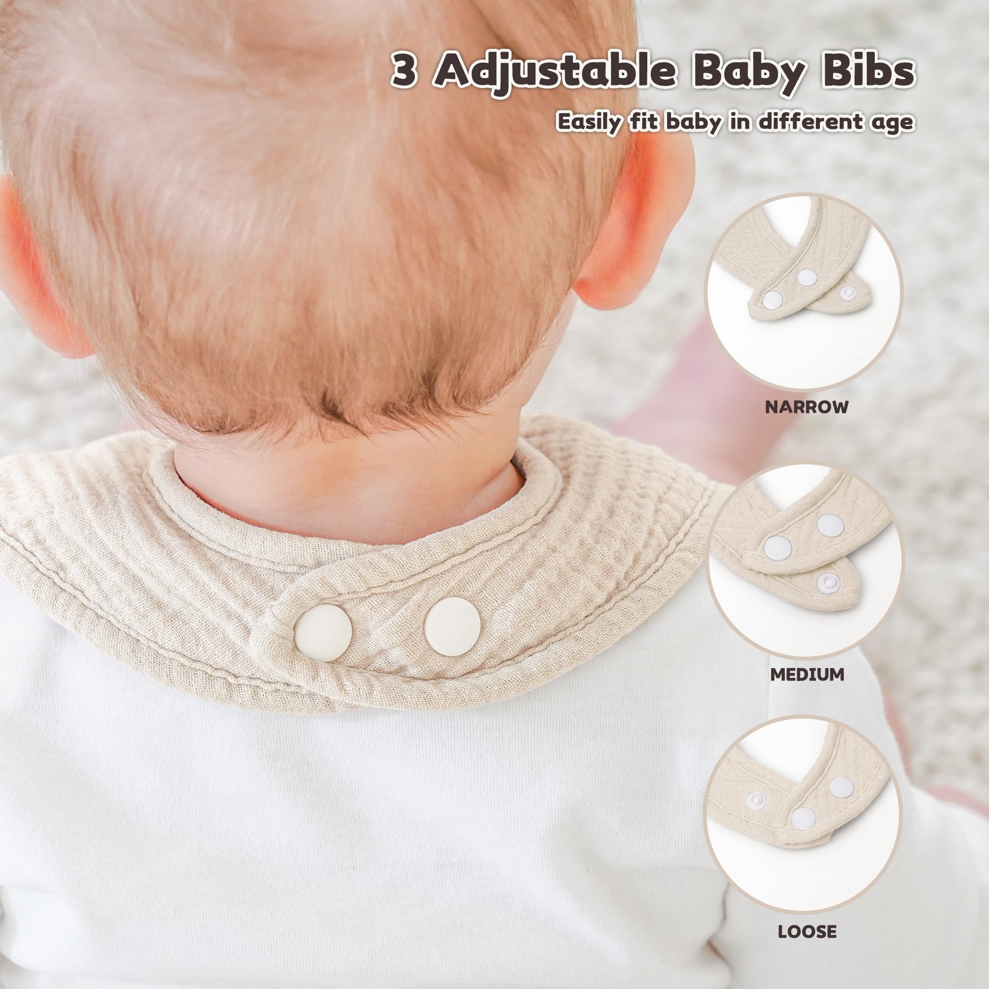 Susurration baby wearing pink bandana bib during mealtime and drool.