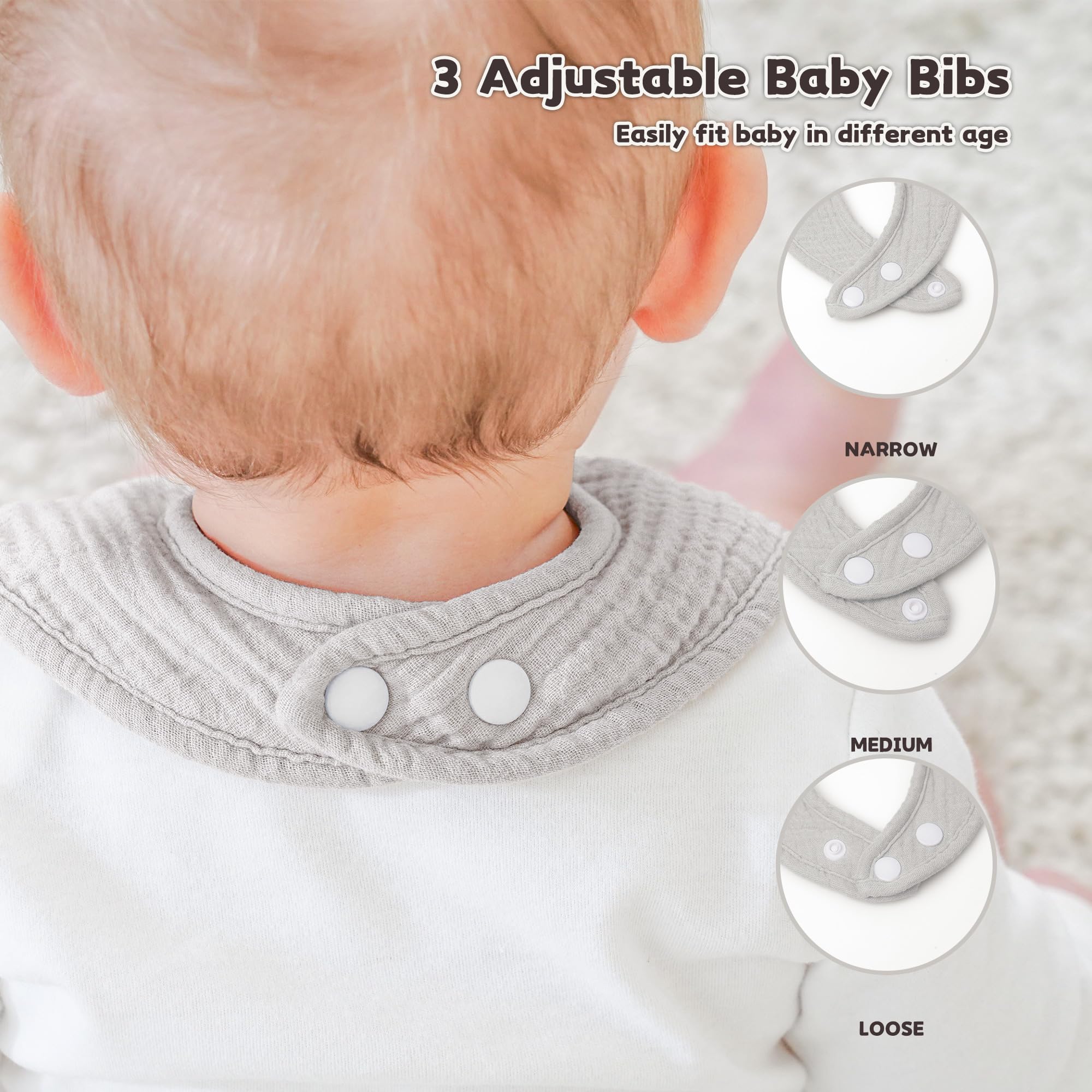 Susurration bib for drool and meals — versatile everyday use.