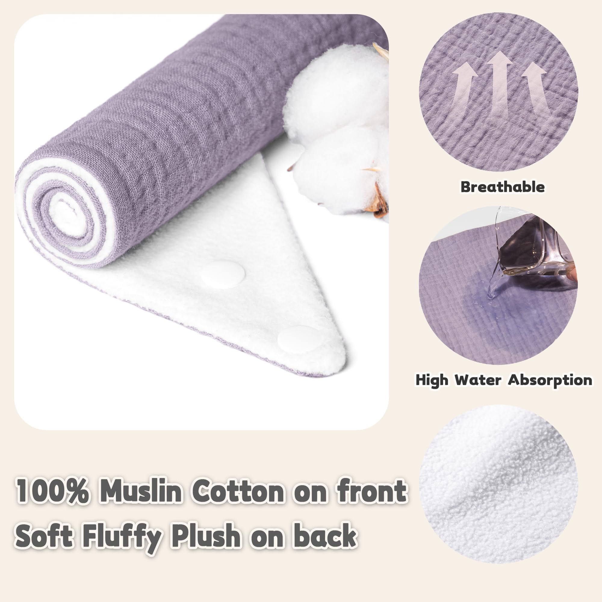 Susurration bib adjustable snaps provide growing comfort