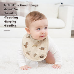 Susurration bib texture close-up shows breathable muslin and soft inner layer.