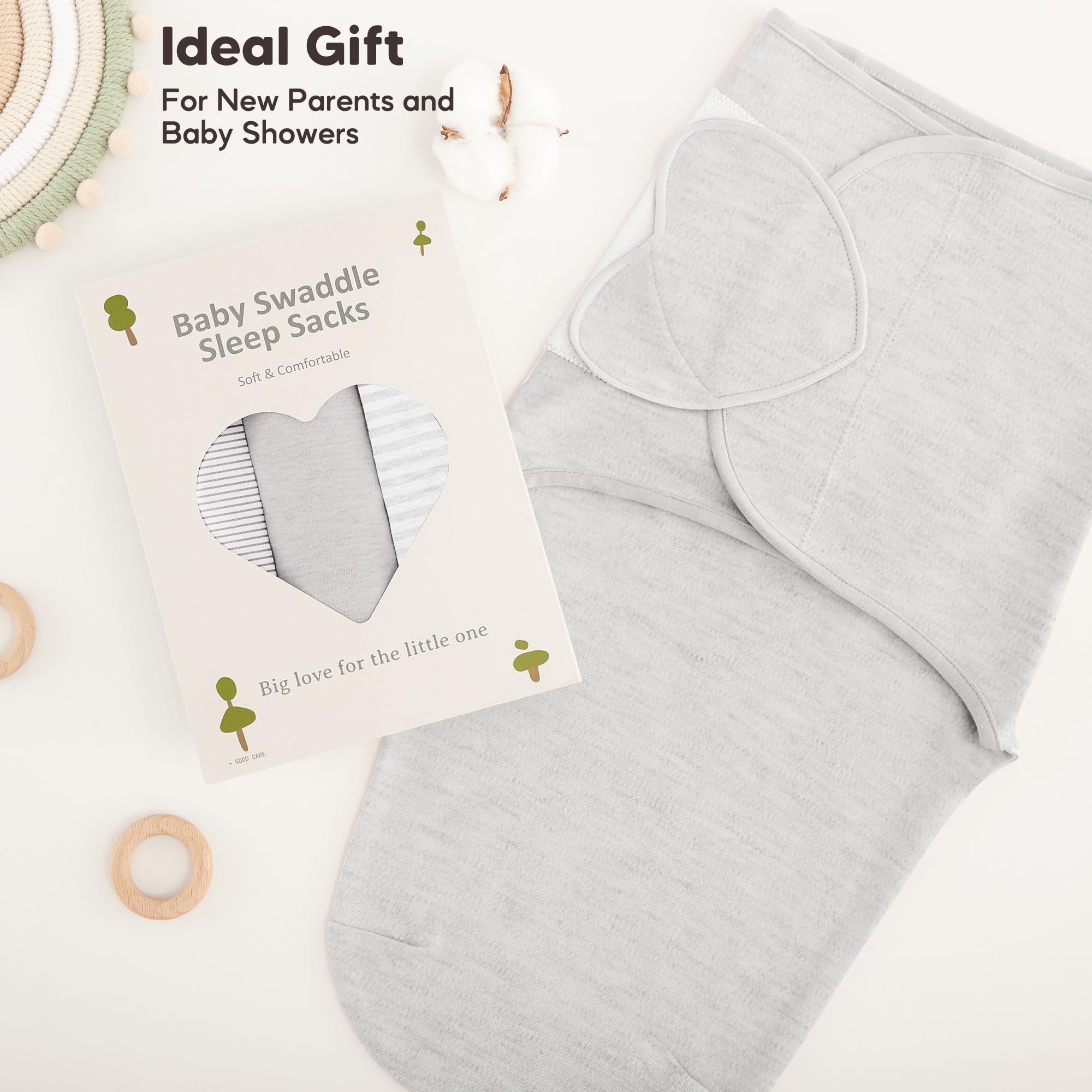 Susurration durable cotton swaddle set designed for longevity