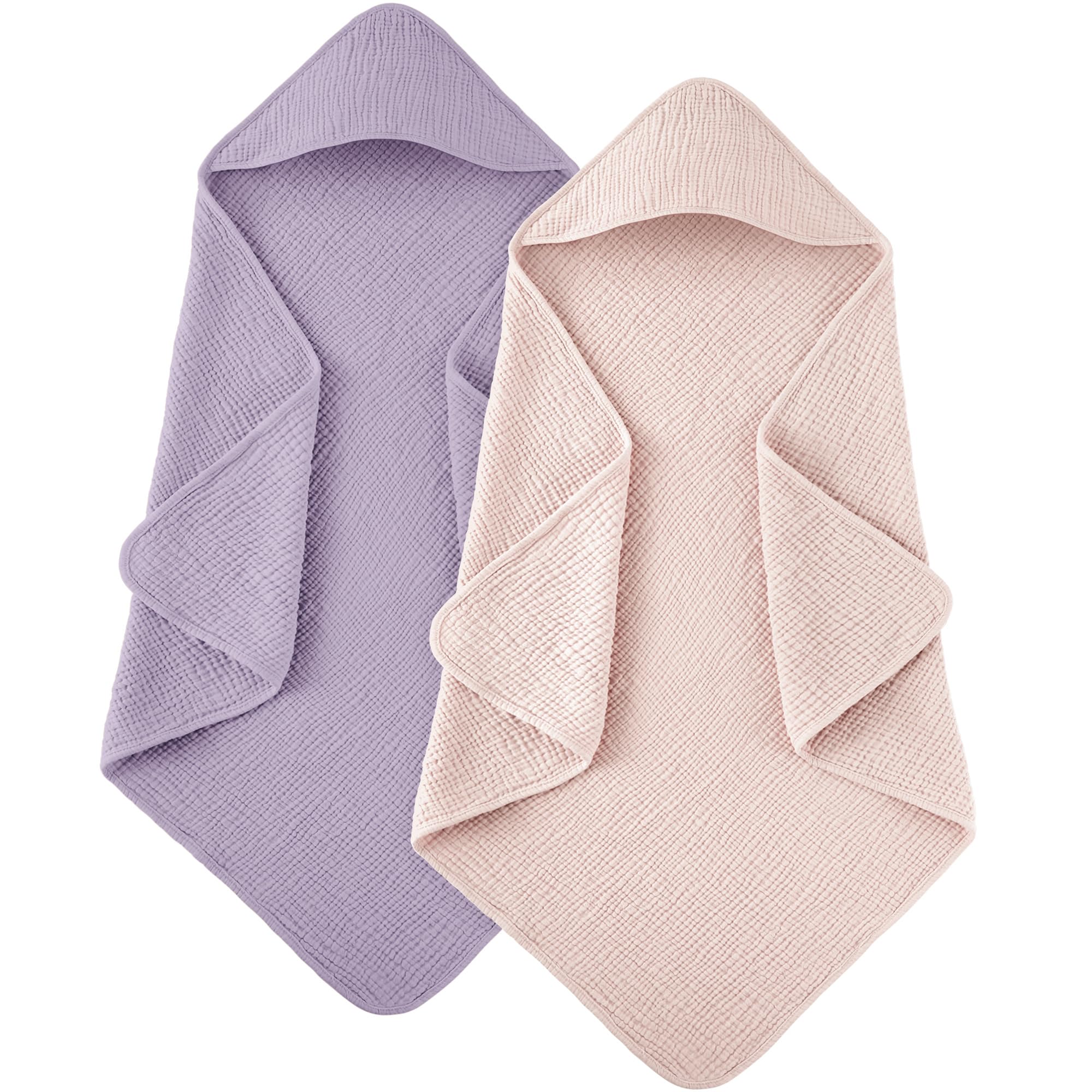 Susurration hooded baby towel pink — ultra-soft and absorbent for newborn baths