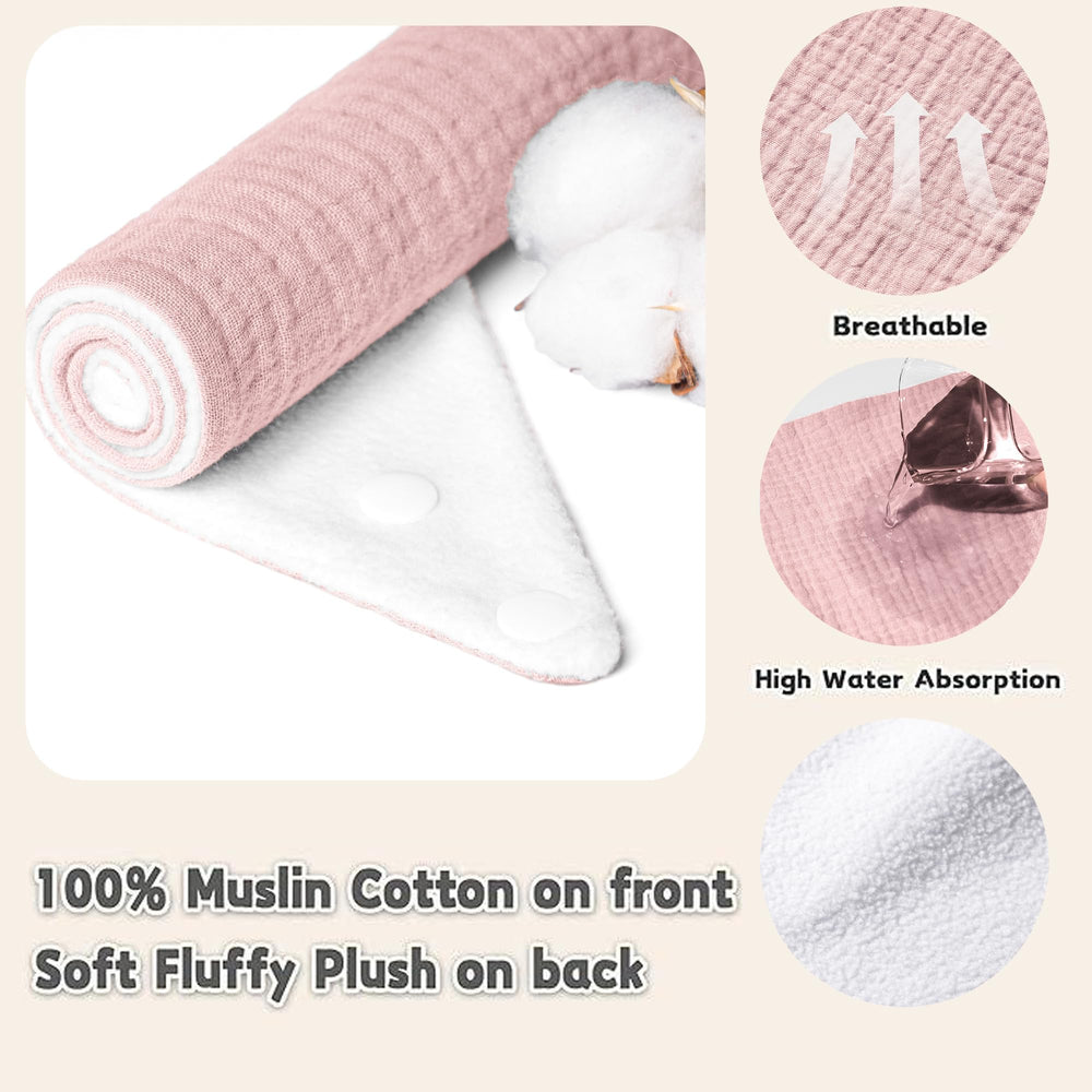 Susurration muslin baby bib unisex design featured in flatlay for versatile outfits.
