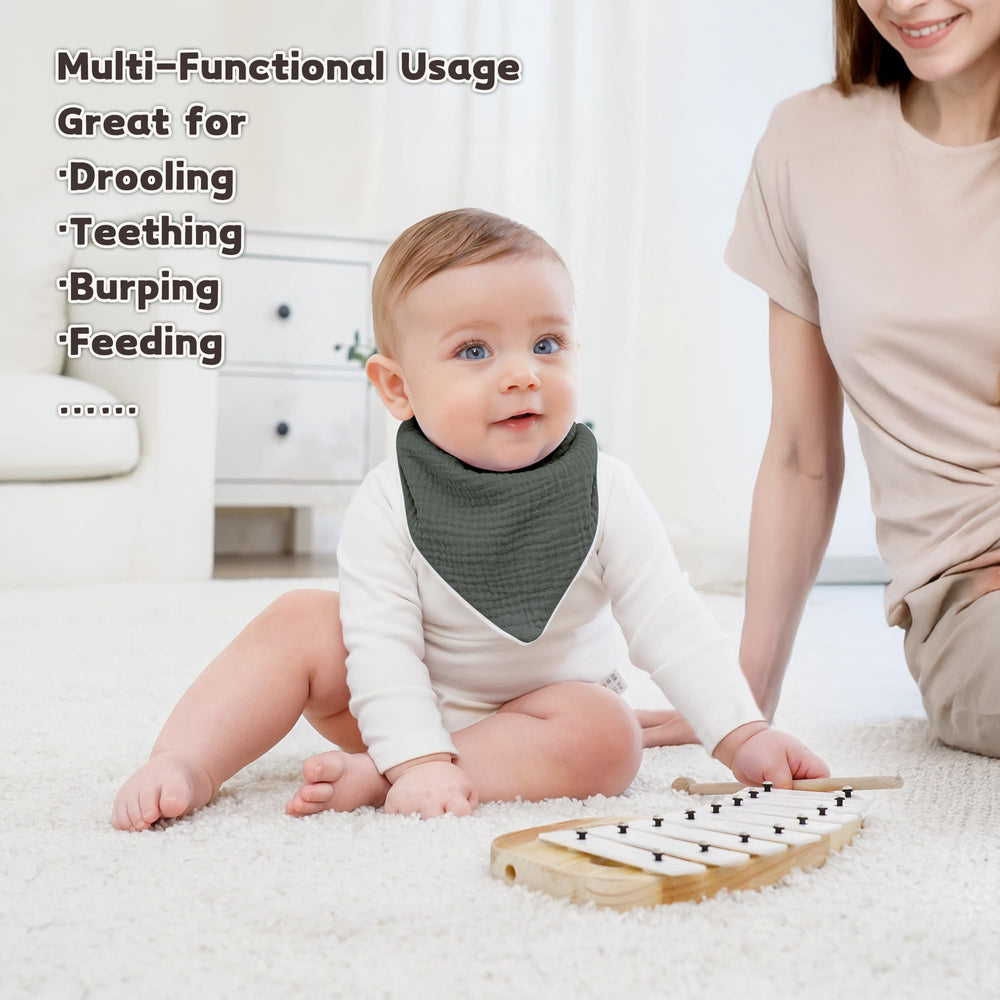 Susurration bibs being machine washable for easy care.