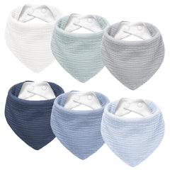Susurration muslin baby drool bib front view showing soft absorbent fabric for everyday messes