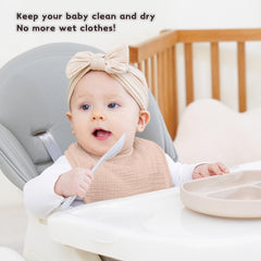 Susurration muslin baby drool bib washable for easy care.