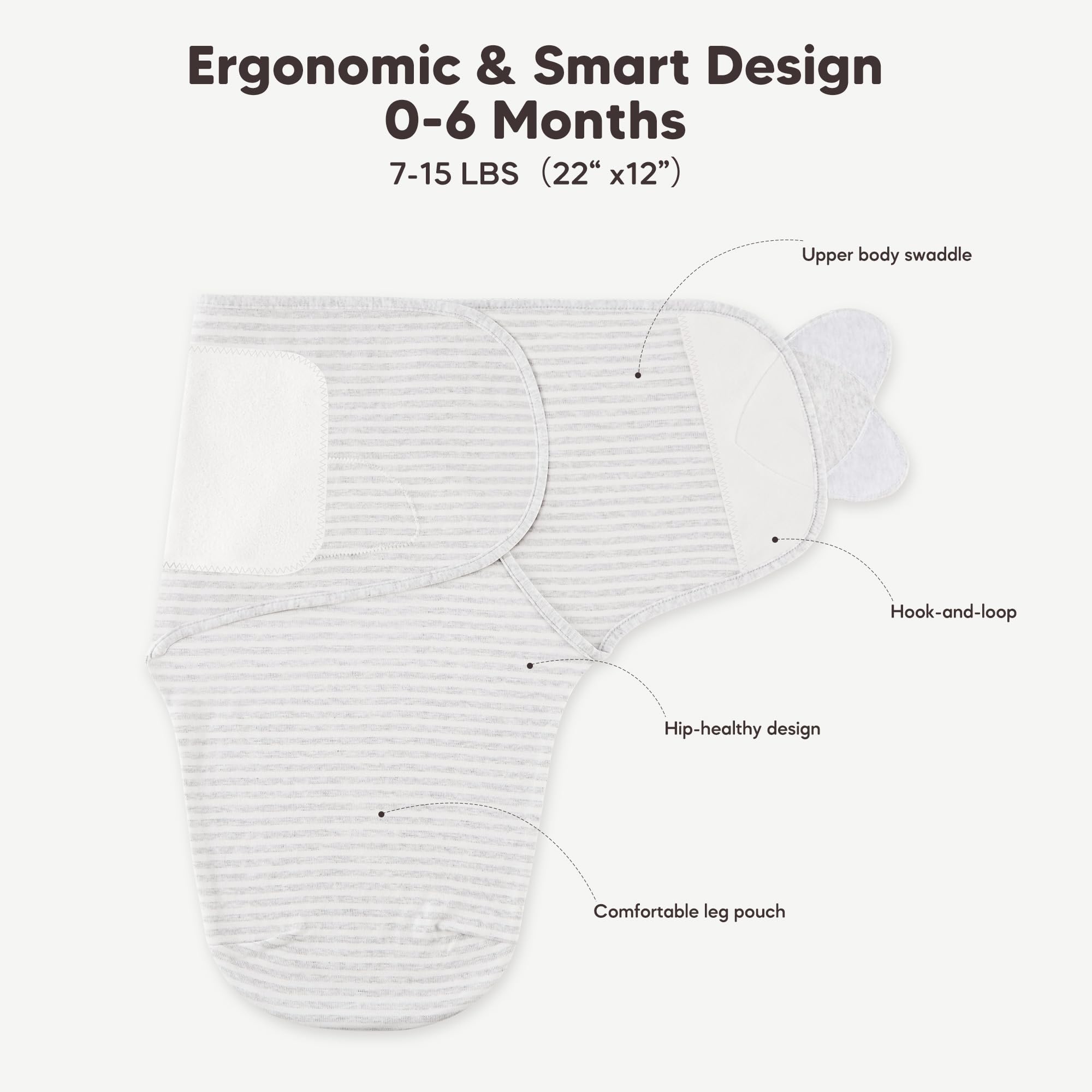 Susurration breathable cotton fabric keeps baby comfortable during sleep.