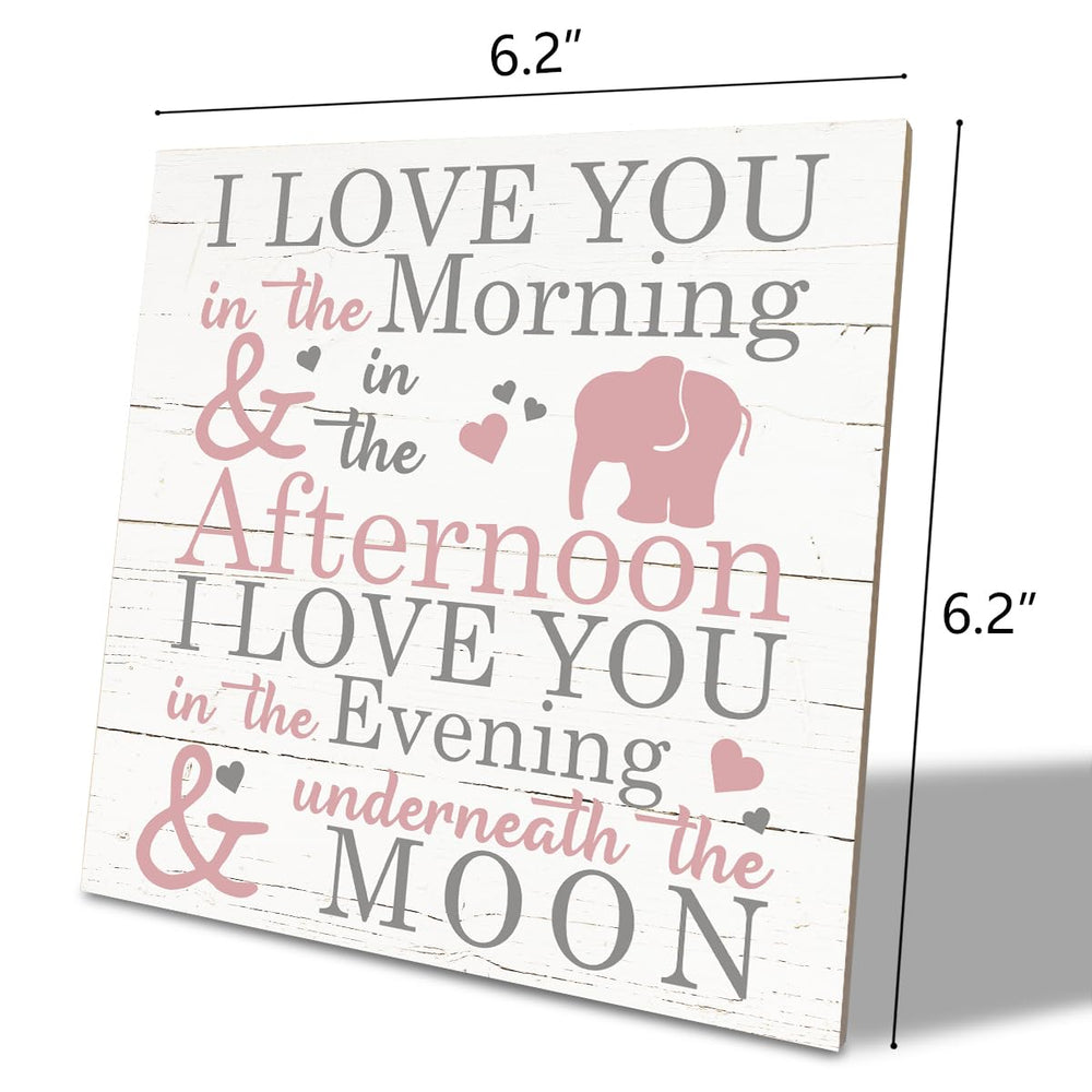 SUSZDOU elephant wood sign ideal for nursery decor and wall display.