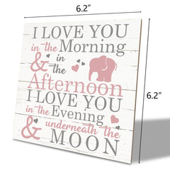 SUSZDOU elephant wood sign ideal for nursery decor and wall display.