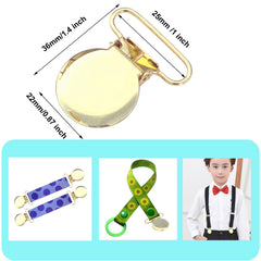 Sutoyuen 20-pack gold pacifier clips for craft projects.