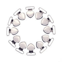 Sutoyuen 1-inch heart suspender clip for bibs and mittens.
