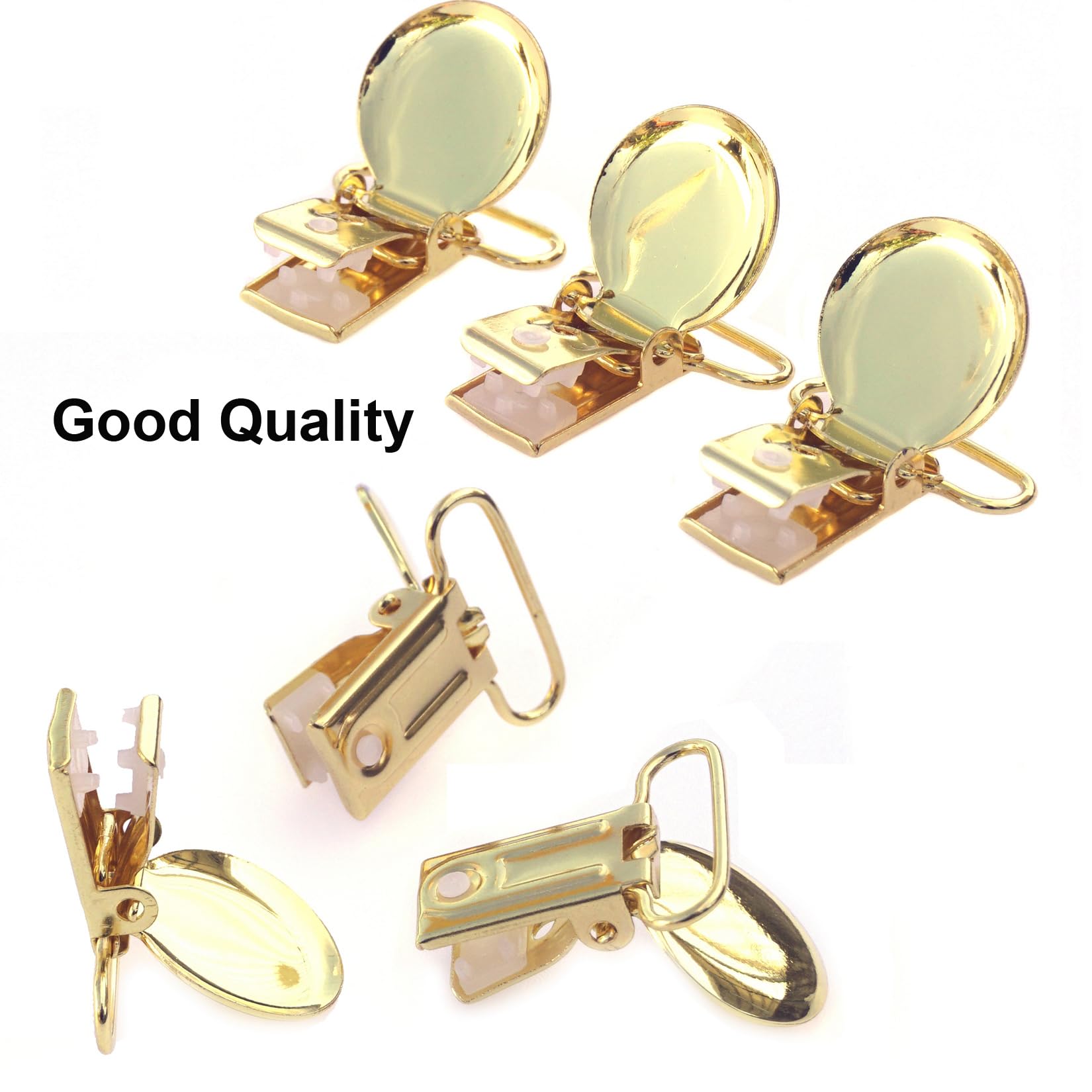Sutoyuen pacifier clip with plastic teeth protects fabrics during use.