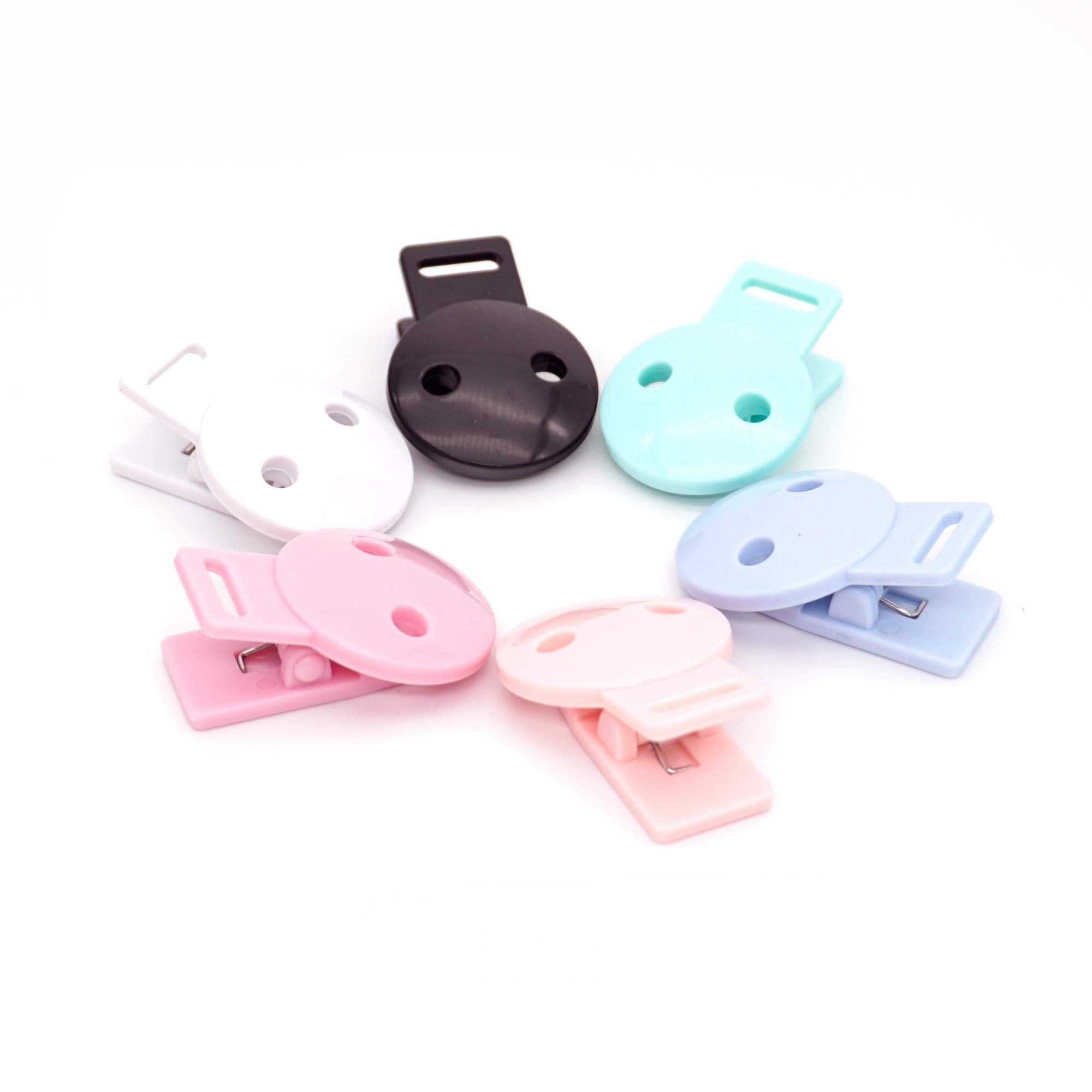 Sutoyuen pacifier clip set in pastel colors for bib and mitten crafts