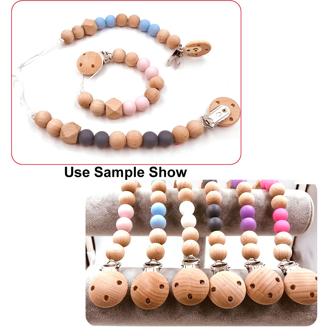 Sutoyuen Round Wood Clip supports DIY crafting for custom baby accessories.