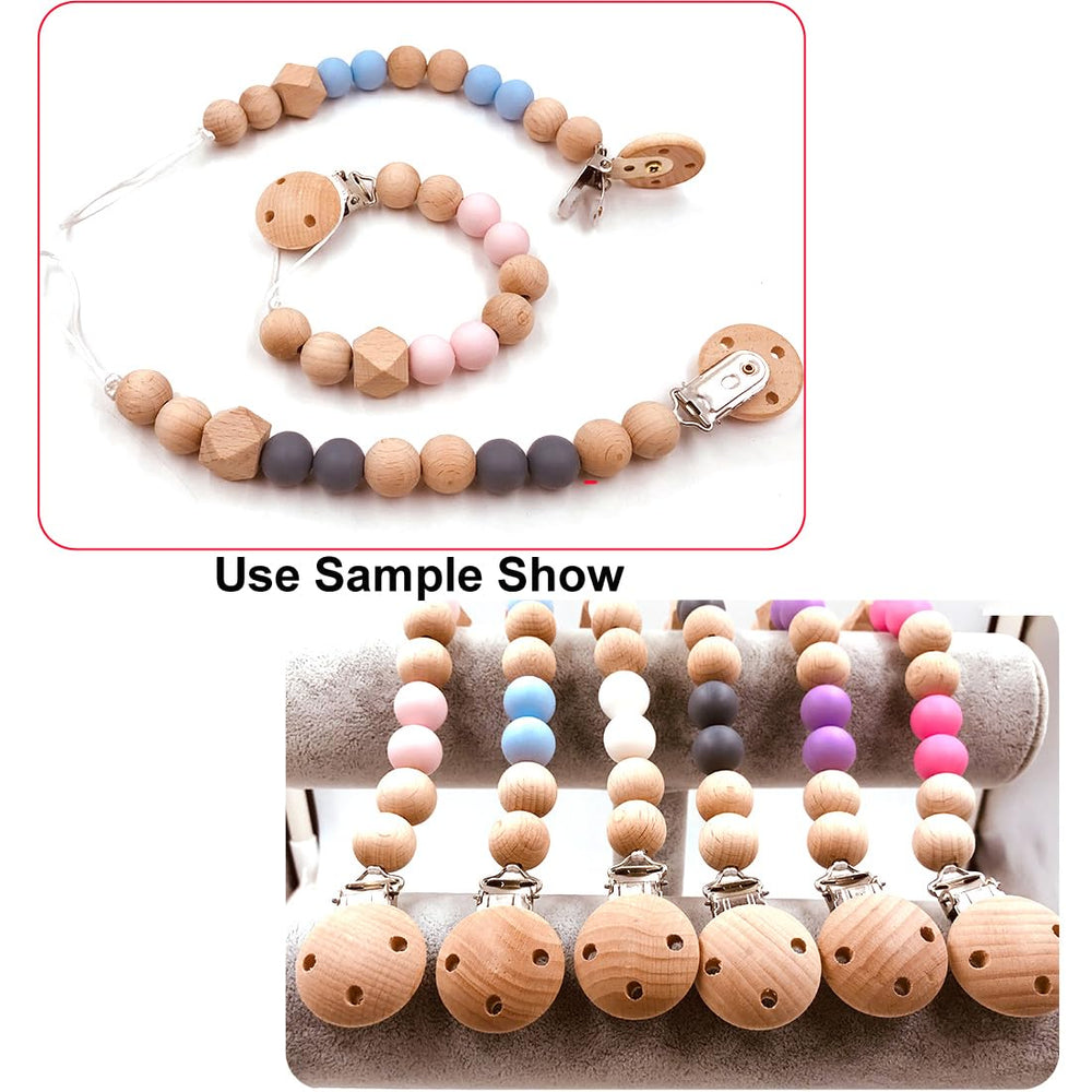 Sutoyuen Round Wood Clip supports DIY crafting for custom baby accessories.