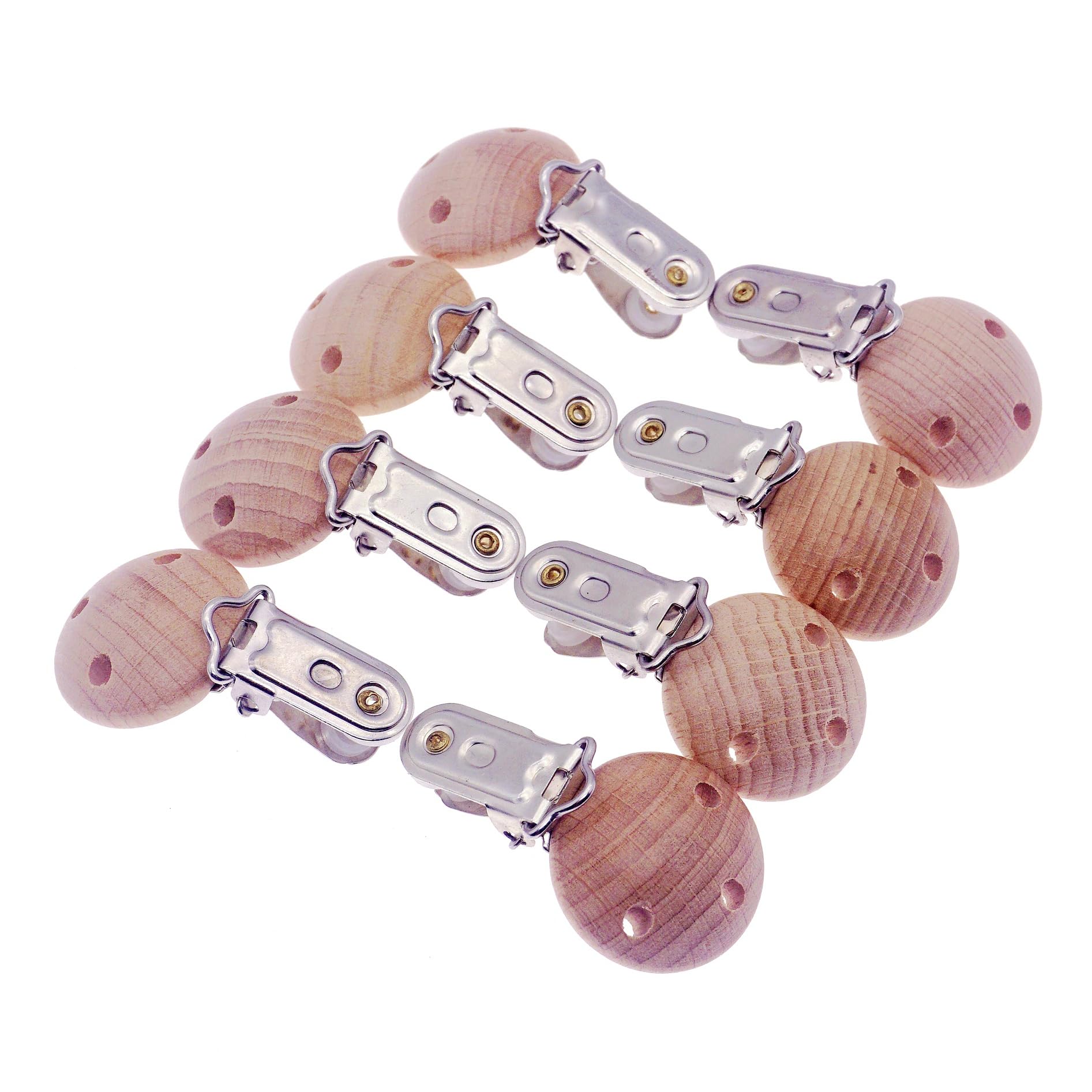 Sutoyuen Beech wood clips offer a stylish, secure everyday option.
