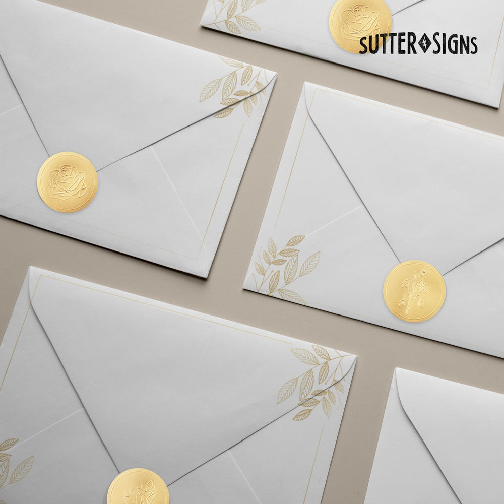 Sutter Signs 500-piece set with five floral patterns for versatile decorating options.