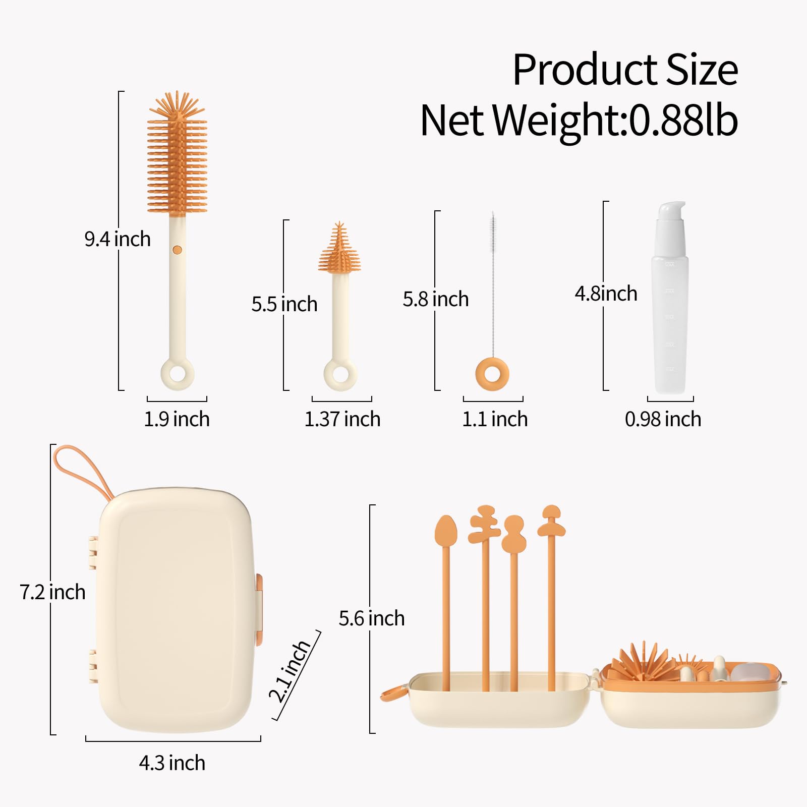 Suvast soap dispenser in the kit enables controlled cleaning on the go