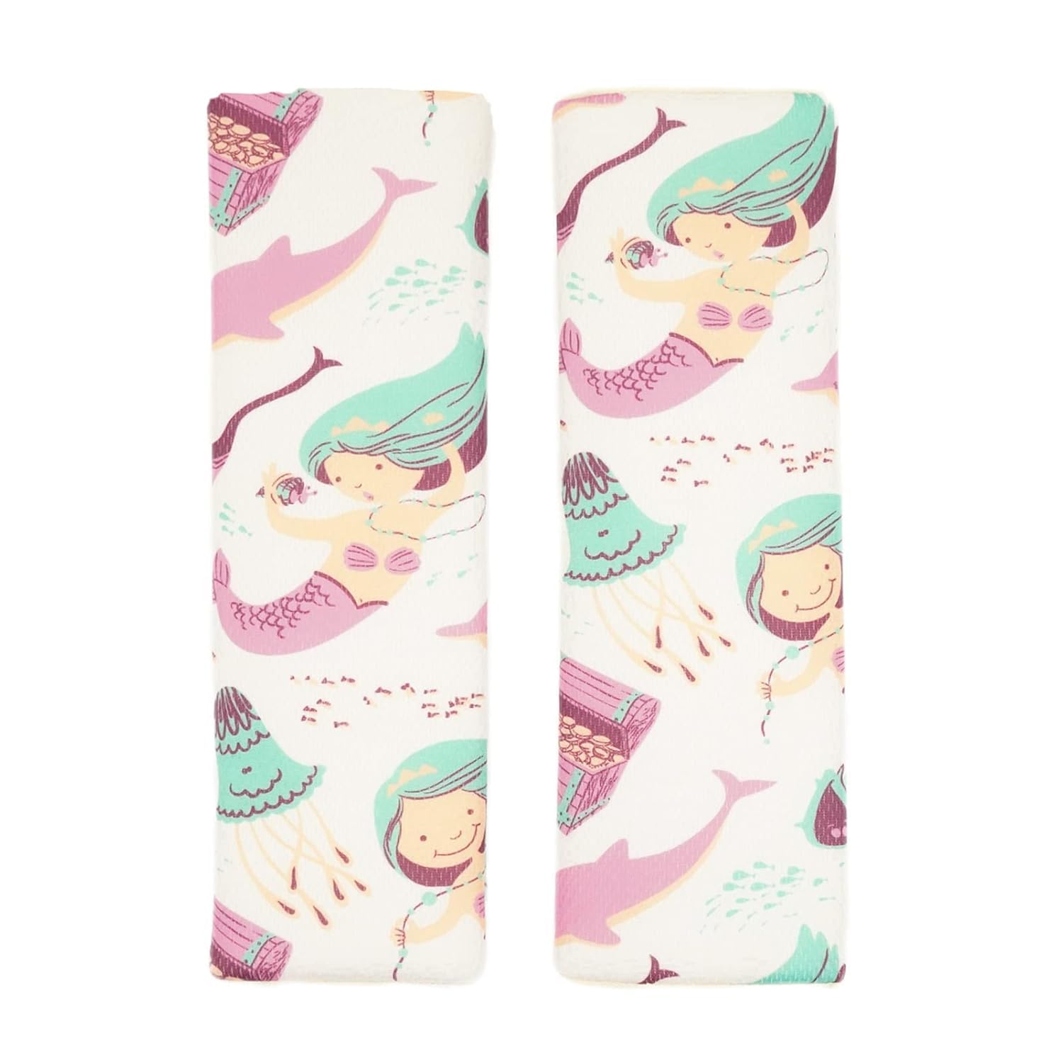 Suxgumoe Mermaid seatbelt cover pad cushions neck for comfortable car rides.