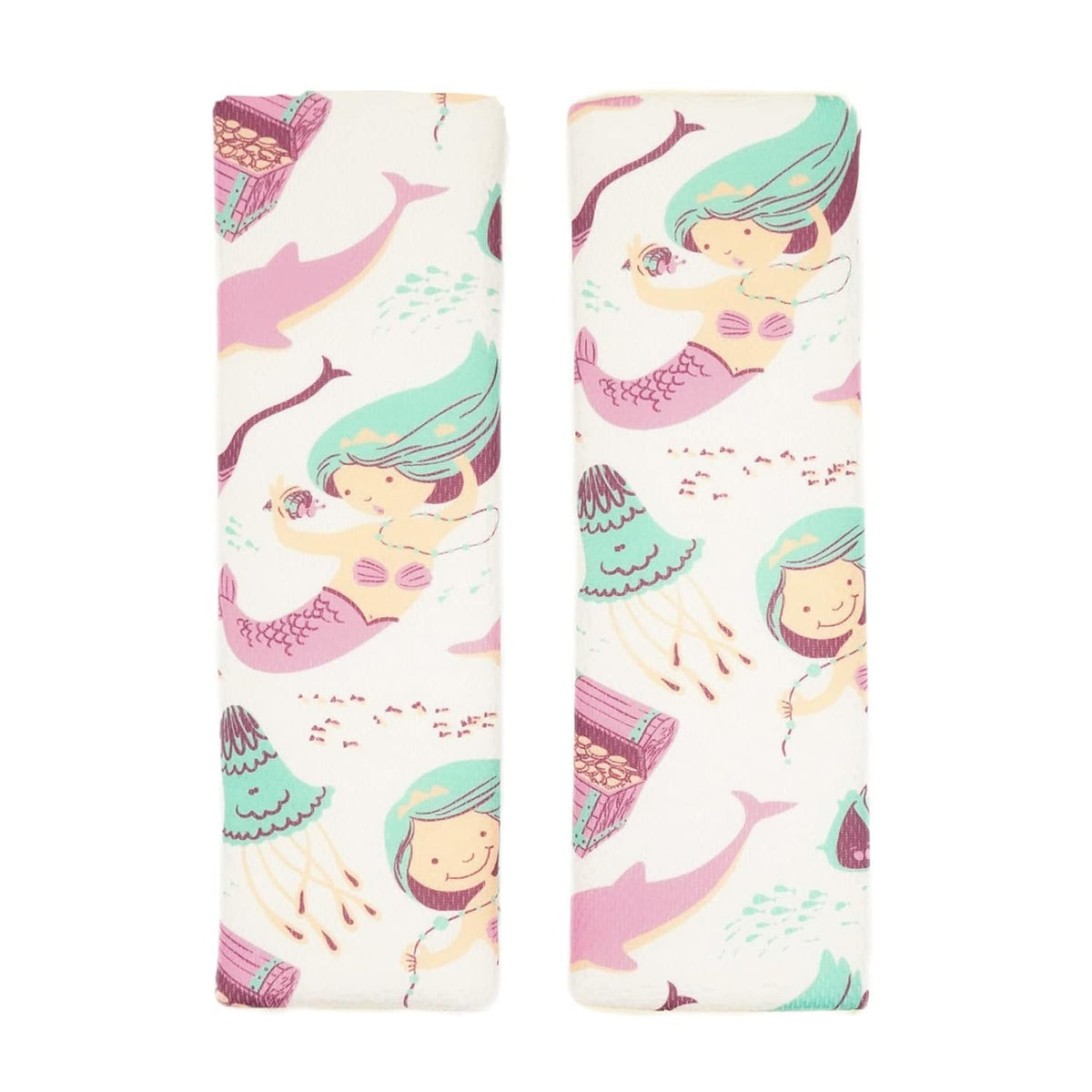 Suxgumoe Mermaid seatbelt cover pad cushions neck for comfortable car rides.