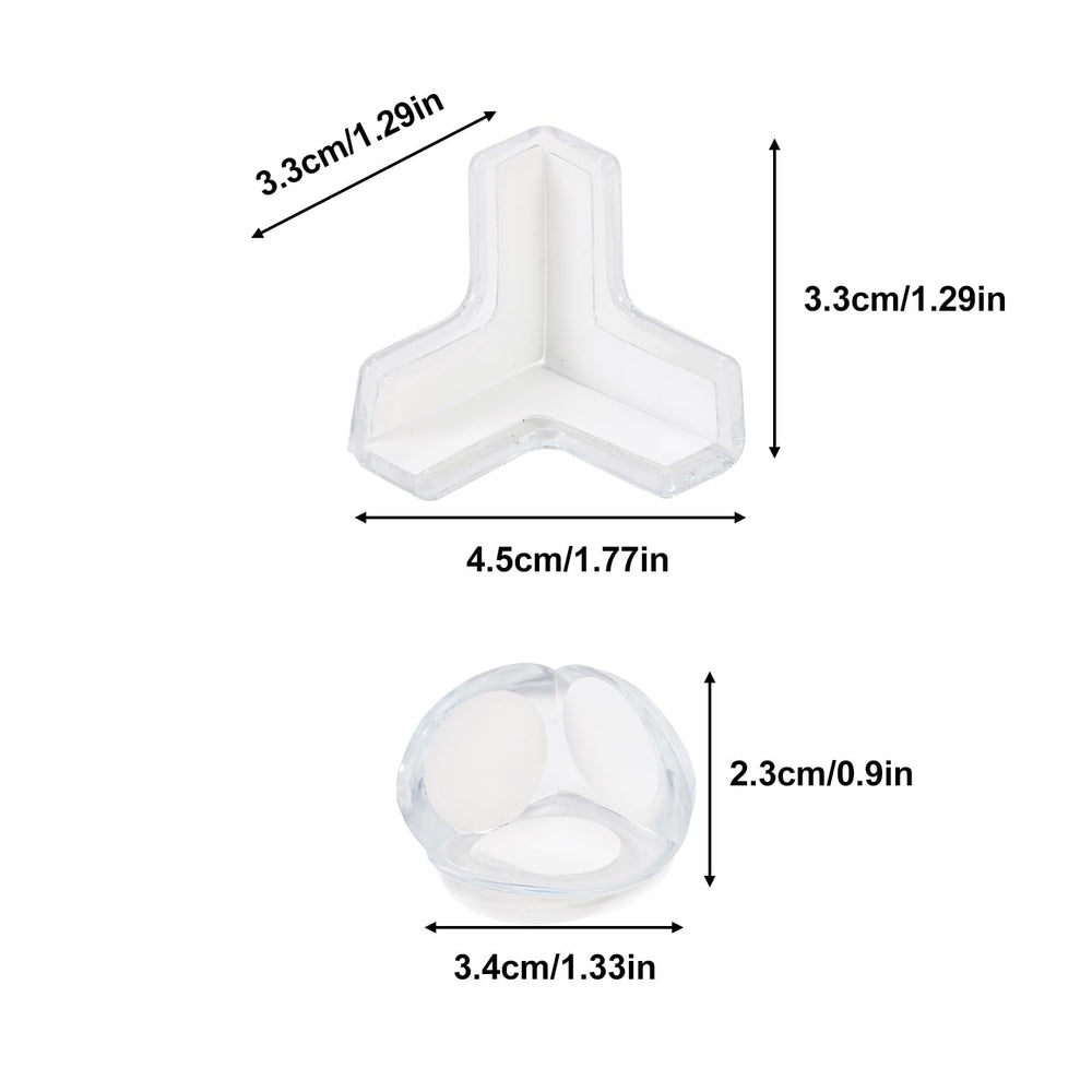 SuyncYi corner protectors in soft transparent material blend with furniture.
