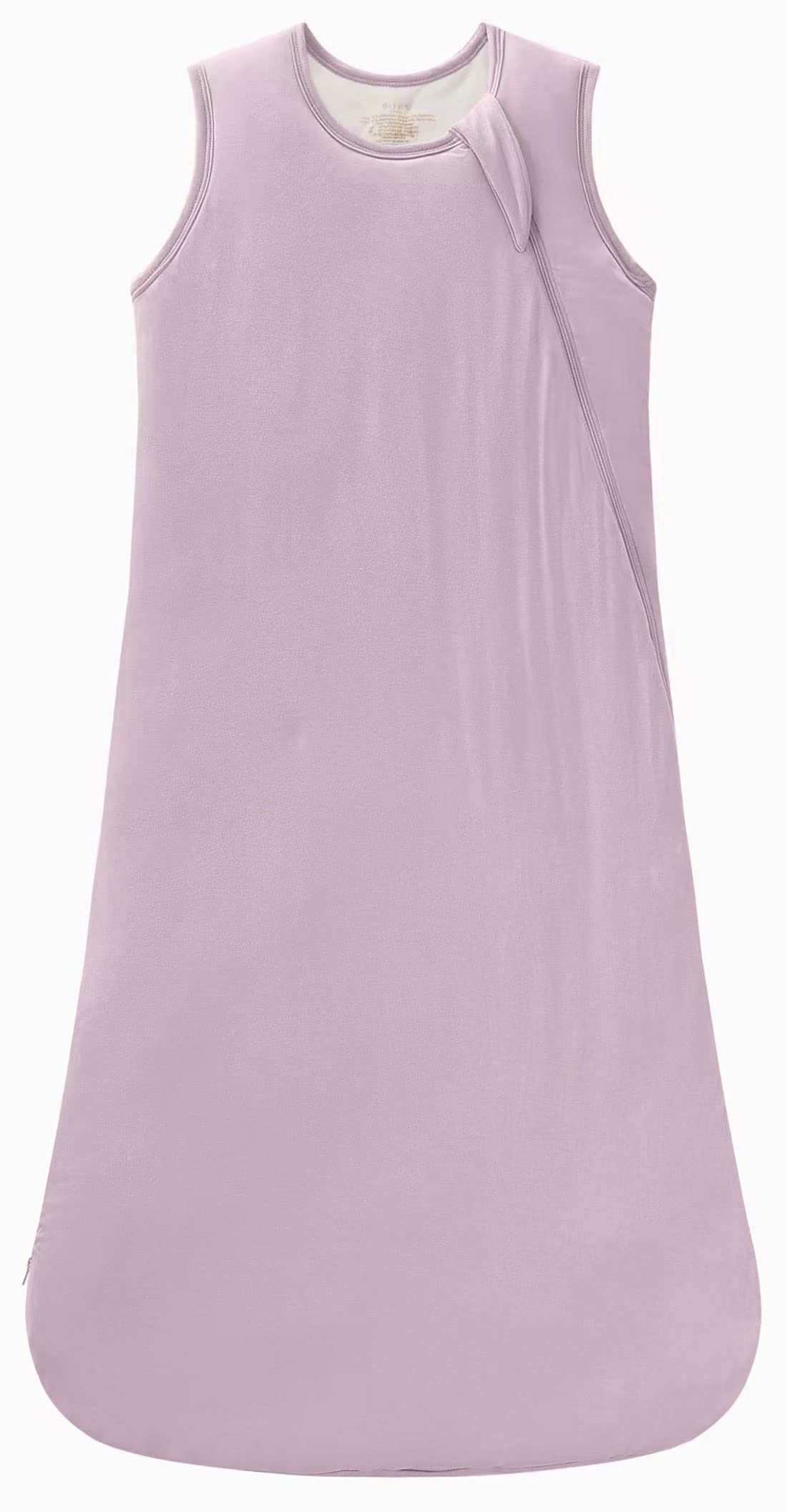 SUZEL bamboo sleep sack dusty purple front view shows buttery-soft, breathable fabric