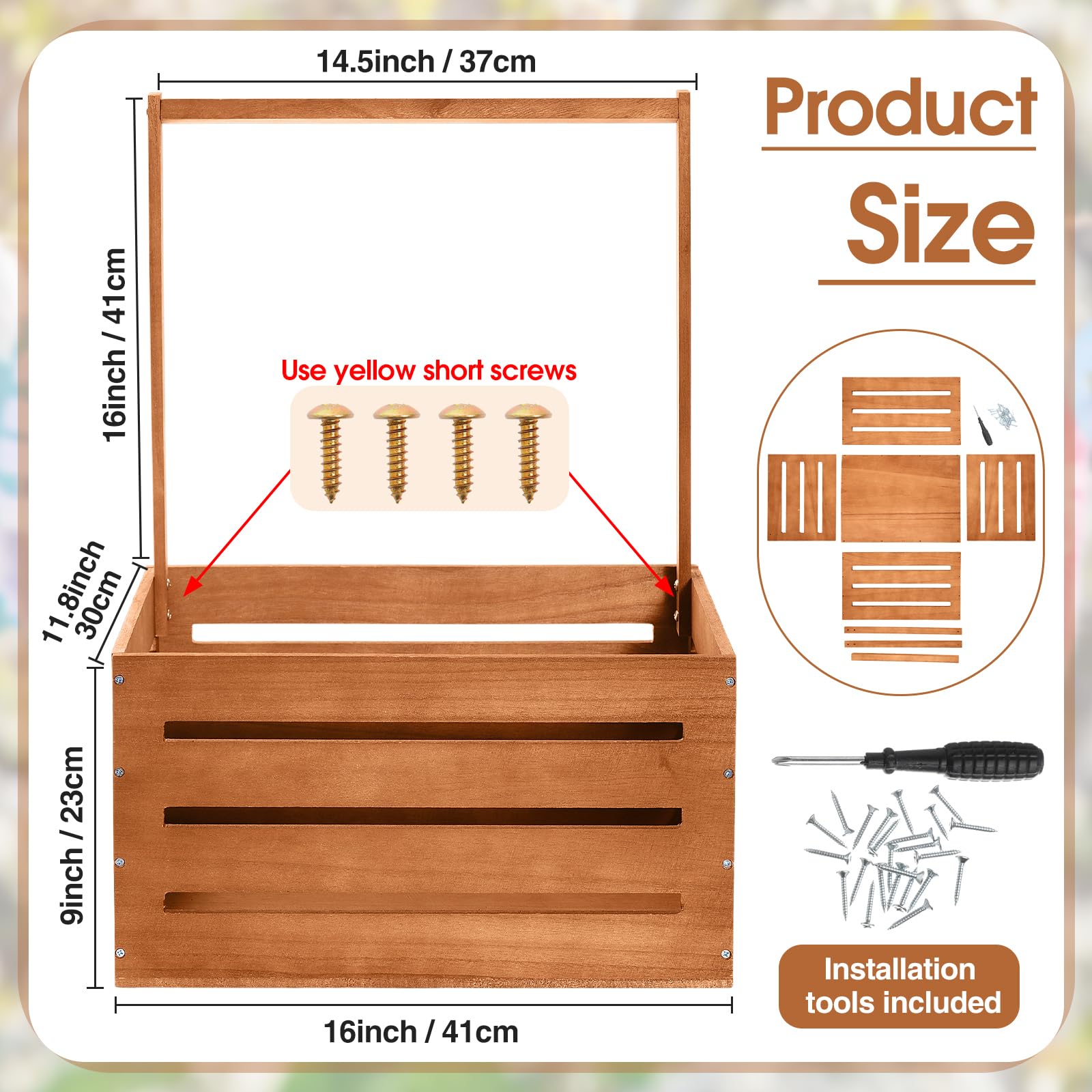 Decorated Suzile Claybank crate enhances party decor and reusable storage.
