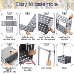 Suzile wooden crate with predrilled holes and screws for simple assembly