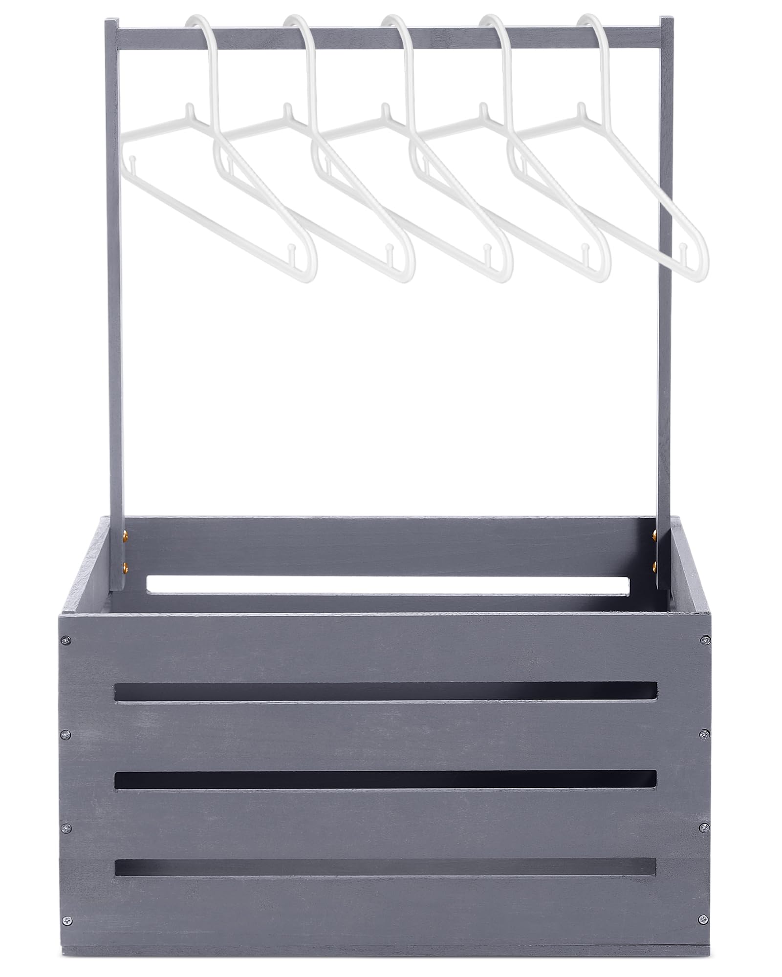 Suzile gray wooden baby crate gift-display for shower decor and easy handoff