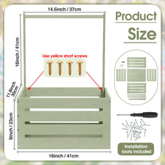 Suzile wooden baby gift crate close-up shows sturdy construction for long-lasting use