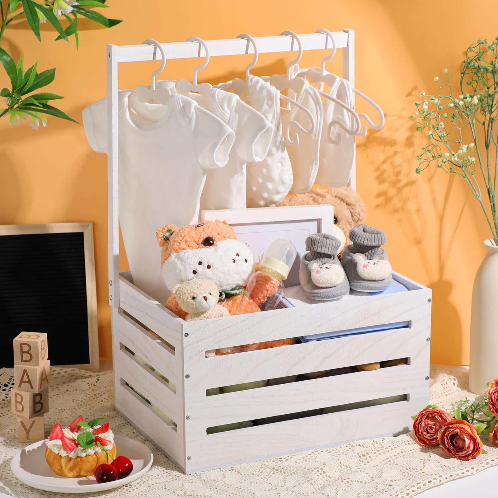 Suzile wooden crate size and interior space visual for storage ideas