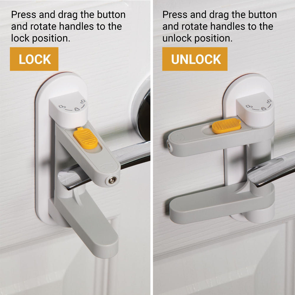 SVD.PET lever lock release button close-up highlighting easy one-hand operation