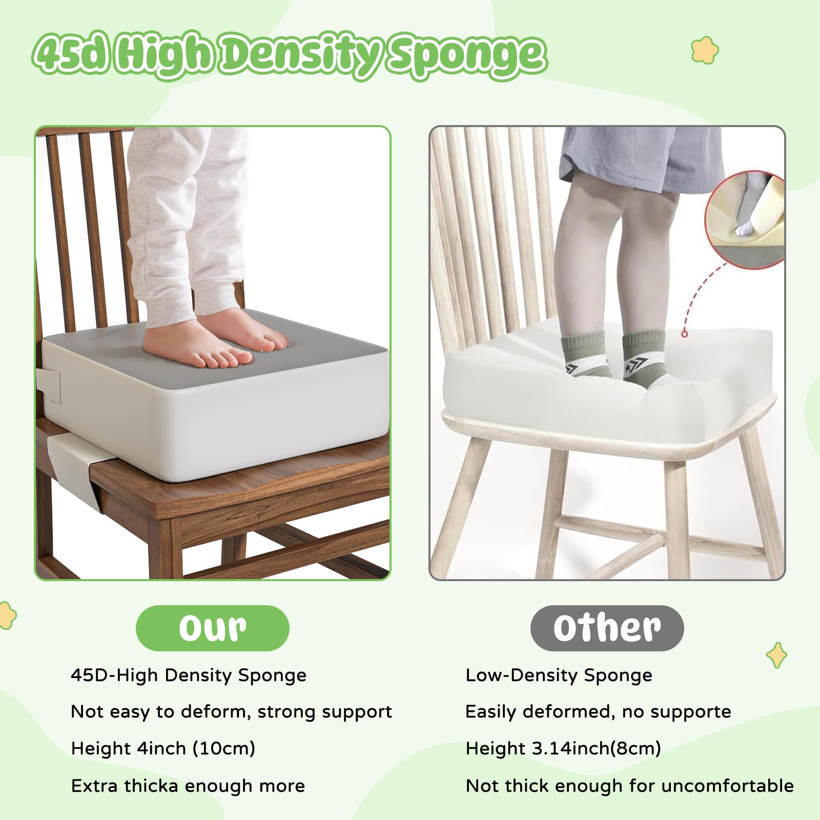 Svkipibe booster seat detachable design enables versatile indoor or outdoor use.