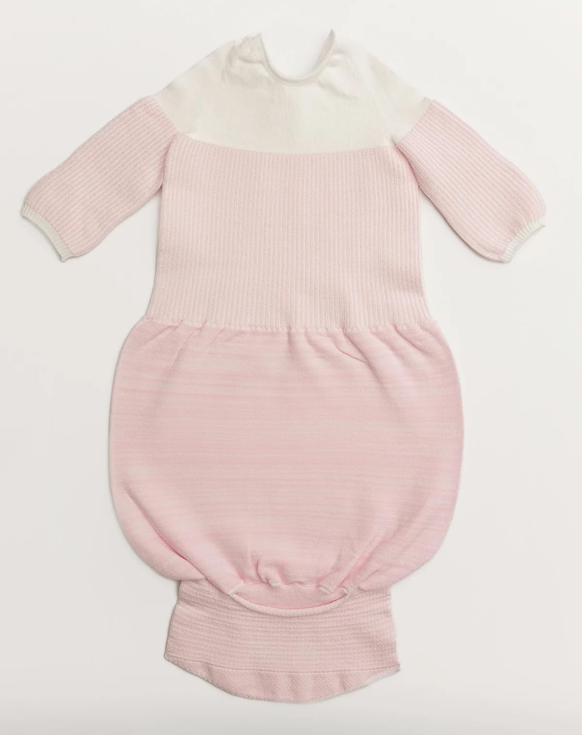 Swaddelini hug-technology sleep sack demonstrates soft compression aiding soothing comfort