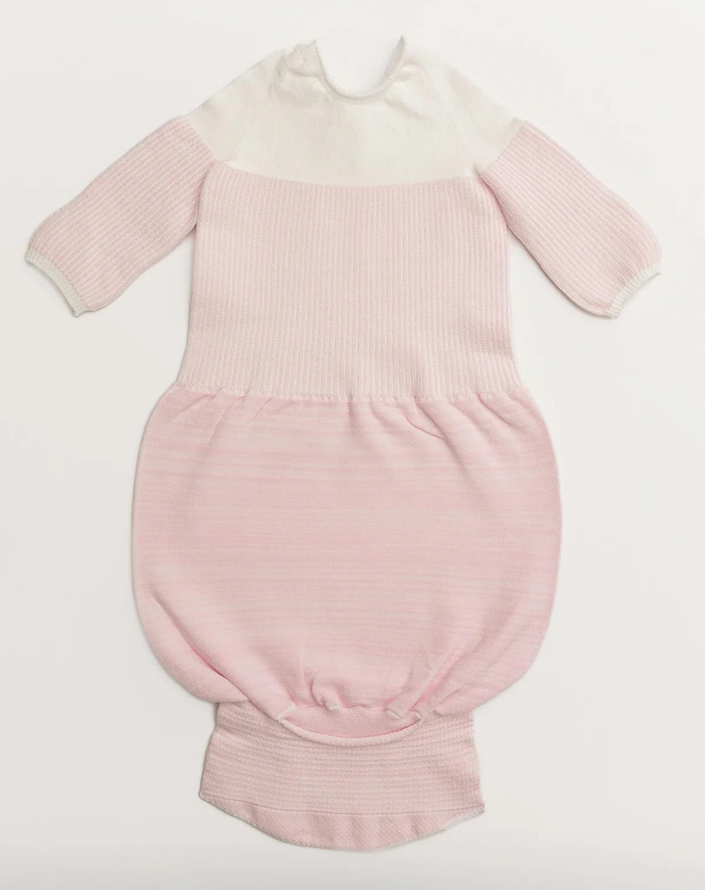 Swaddelini hug-technology sleep sack demonstrates soft compression aiding soothing comfort