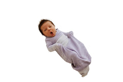 Swaddelini Swaddle Sleep Sack lavender demonstrates breathable fabric for cozy nights