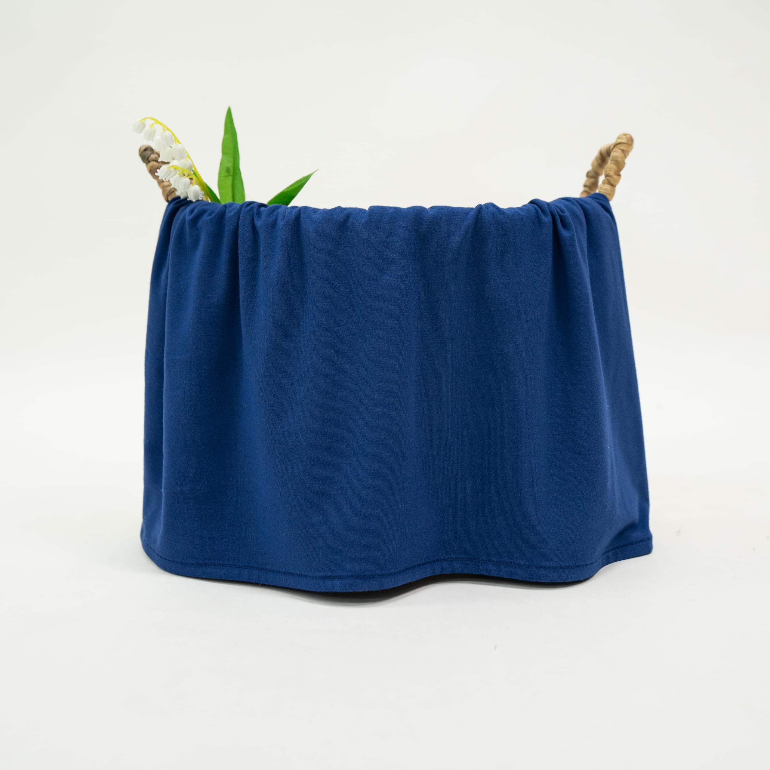 SWaddle AN blue depths blanket used as nursing cover for discreet feeds