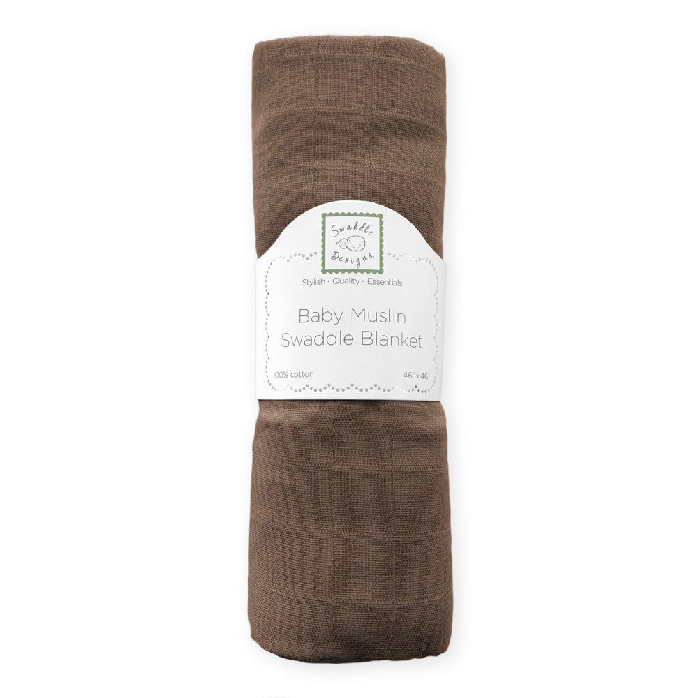 SwaddleDesigns 46x46 inch blanket shown as a generously sized, versatile accessory.