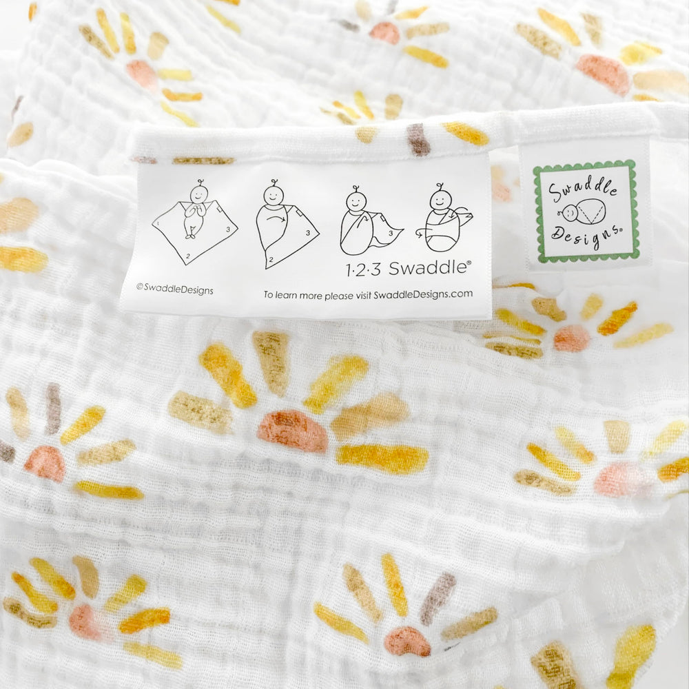 SwaddleDesigns 46x46 inch muslin swaddle blanket offering generous size